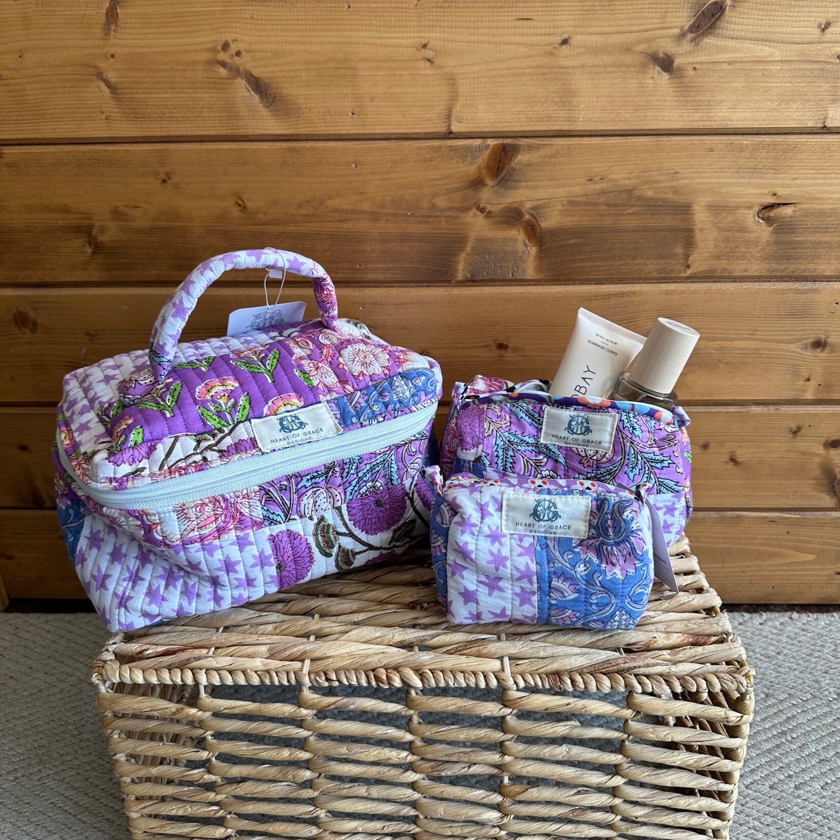 Starlit Blooms | Quilted Cosmetic Bag