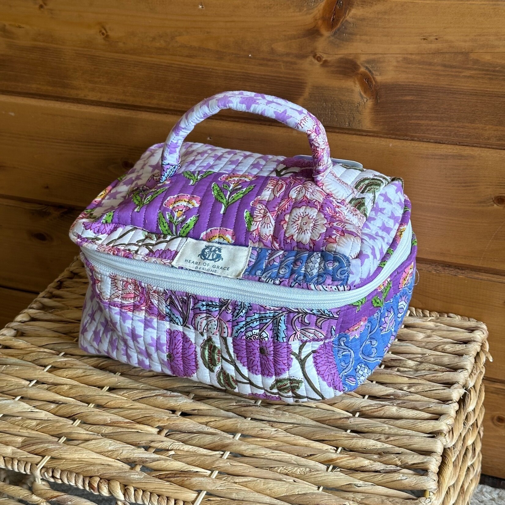 Starlit Blooms | Quilted Cosmetic Bag