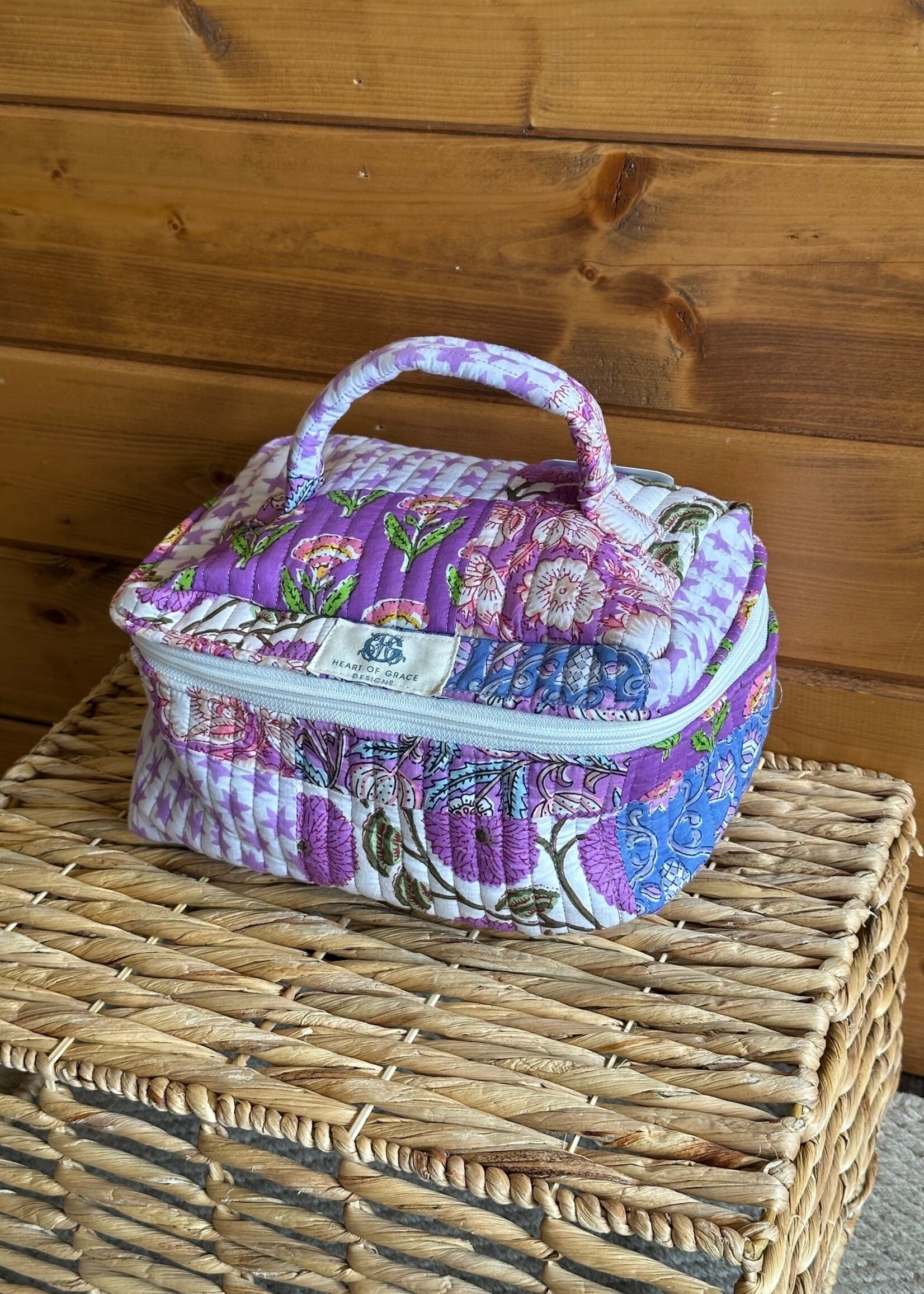 Starlit Blooms | Quilted Cosmetic Bag