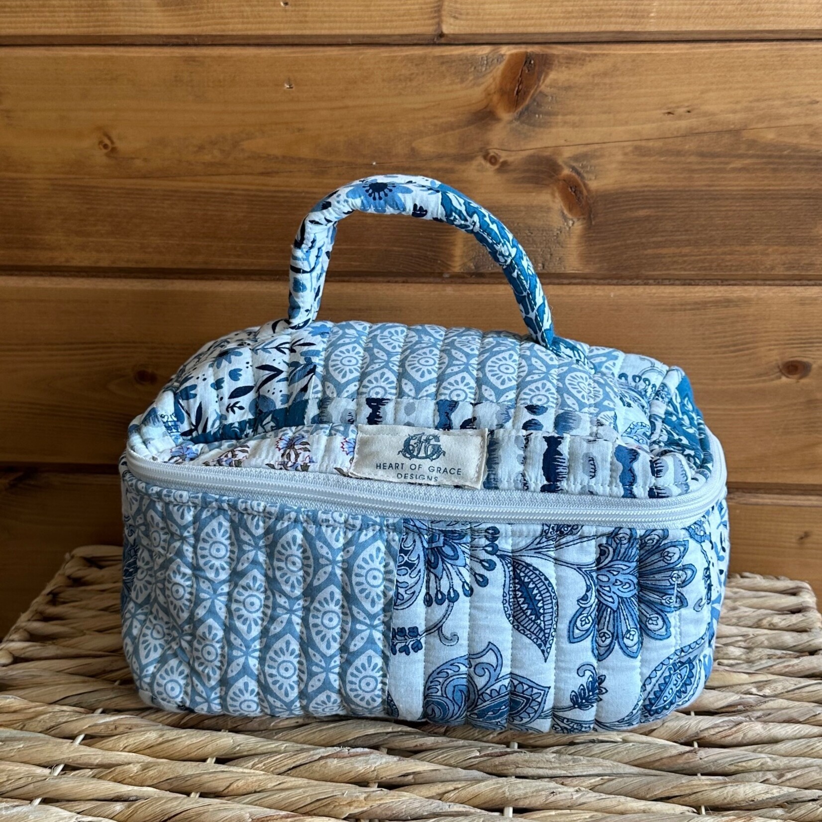 Bleu Chapelle | Quilted Cosmetic Bag