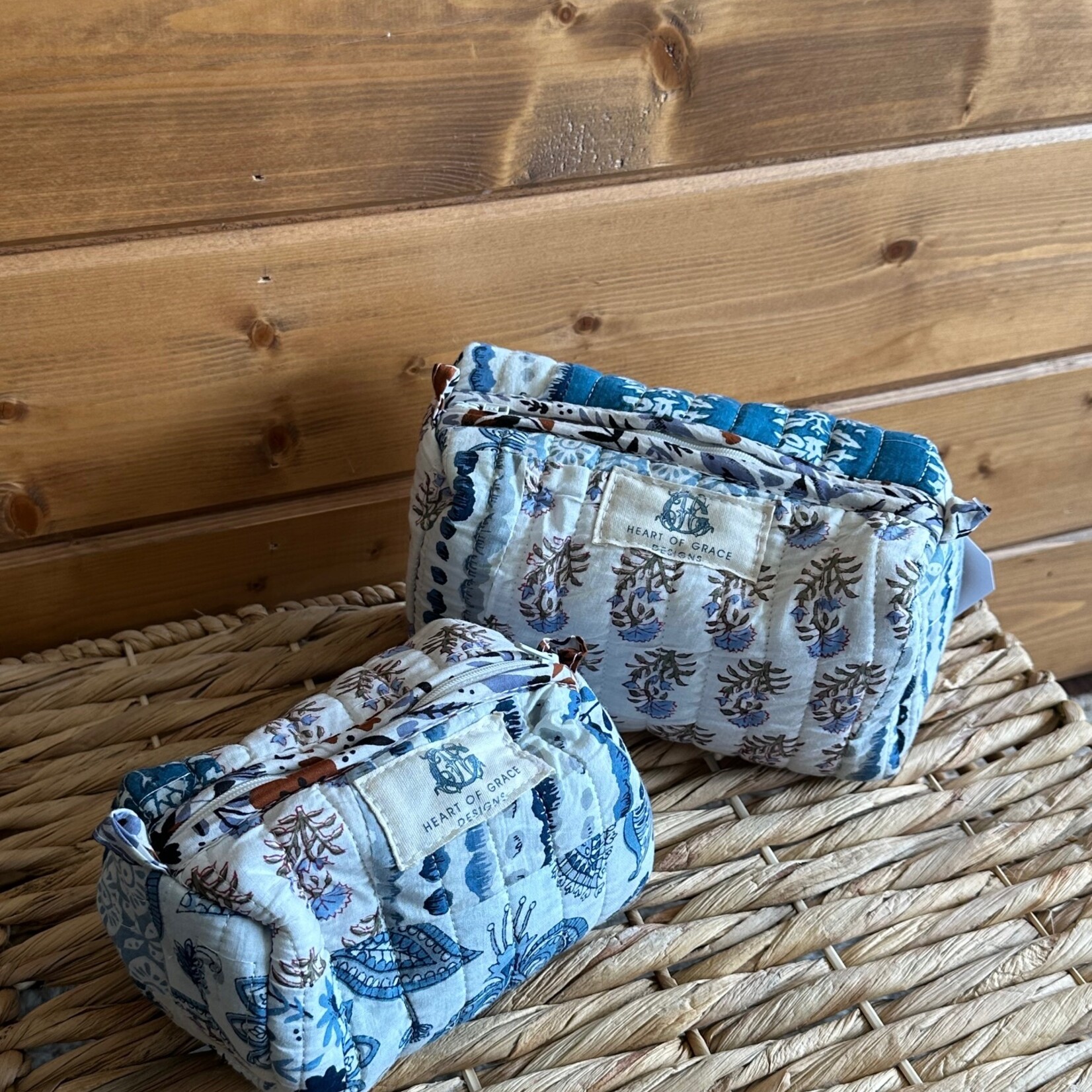 Bleu Chapelle | Quilted Cosmetic Bag