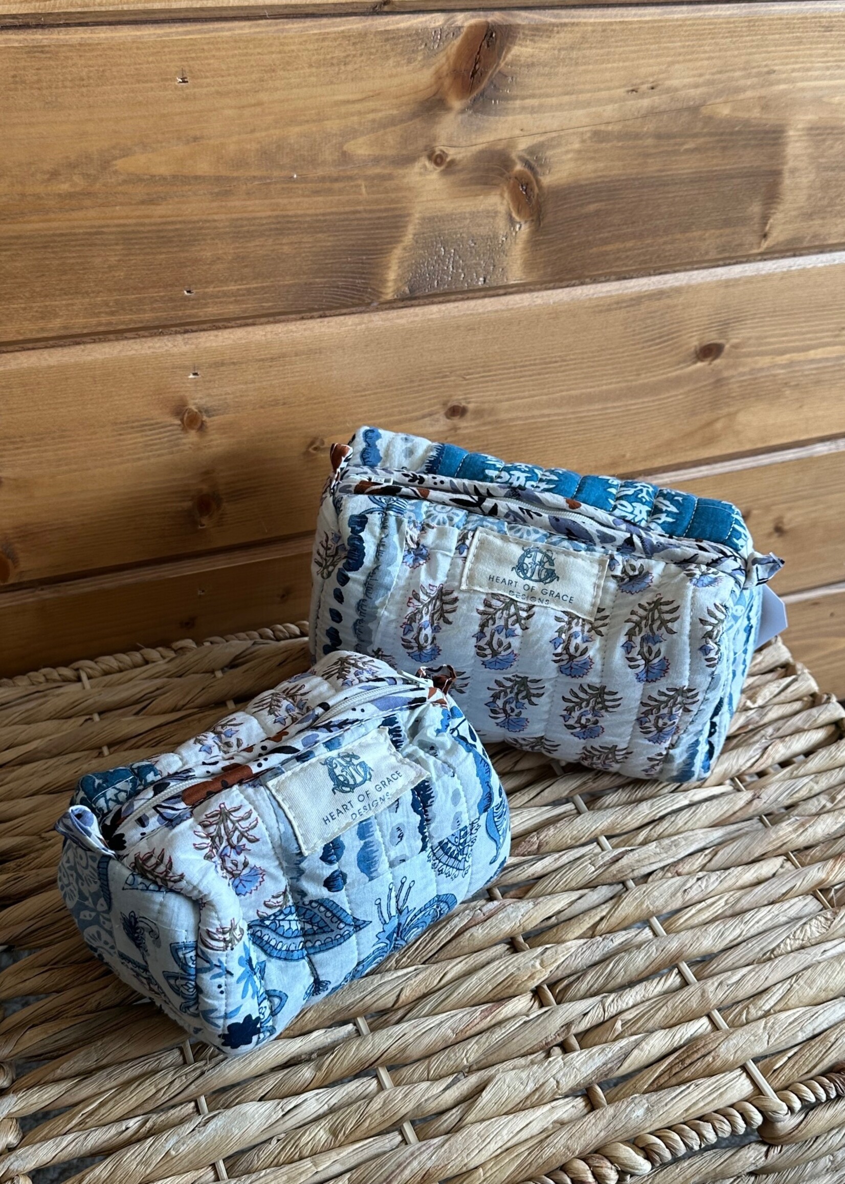 Bleu Chapelle | Quilted Cosmetic Bag