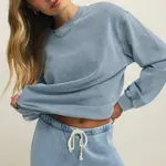 Z Supply Boyfriend Denim Sweatshirt