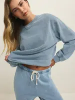 Z Supply Boyfriend Denim Sweatshirt