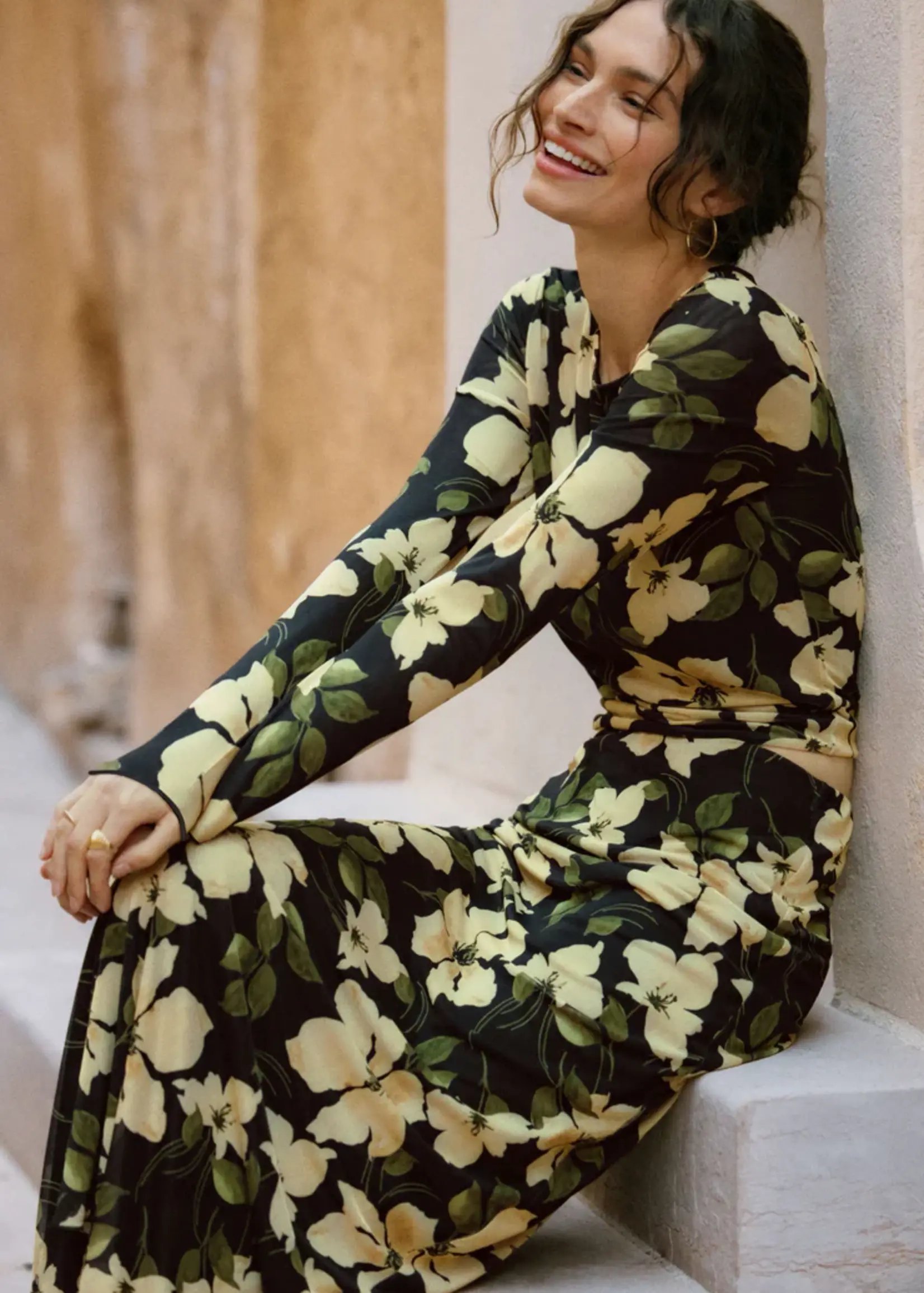 Z Supply Eda Ren Floral Mesh Midi Skirt