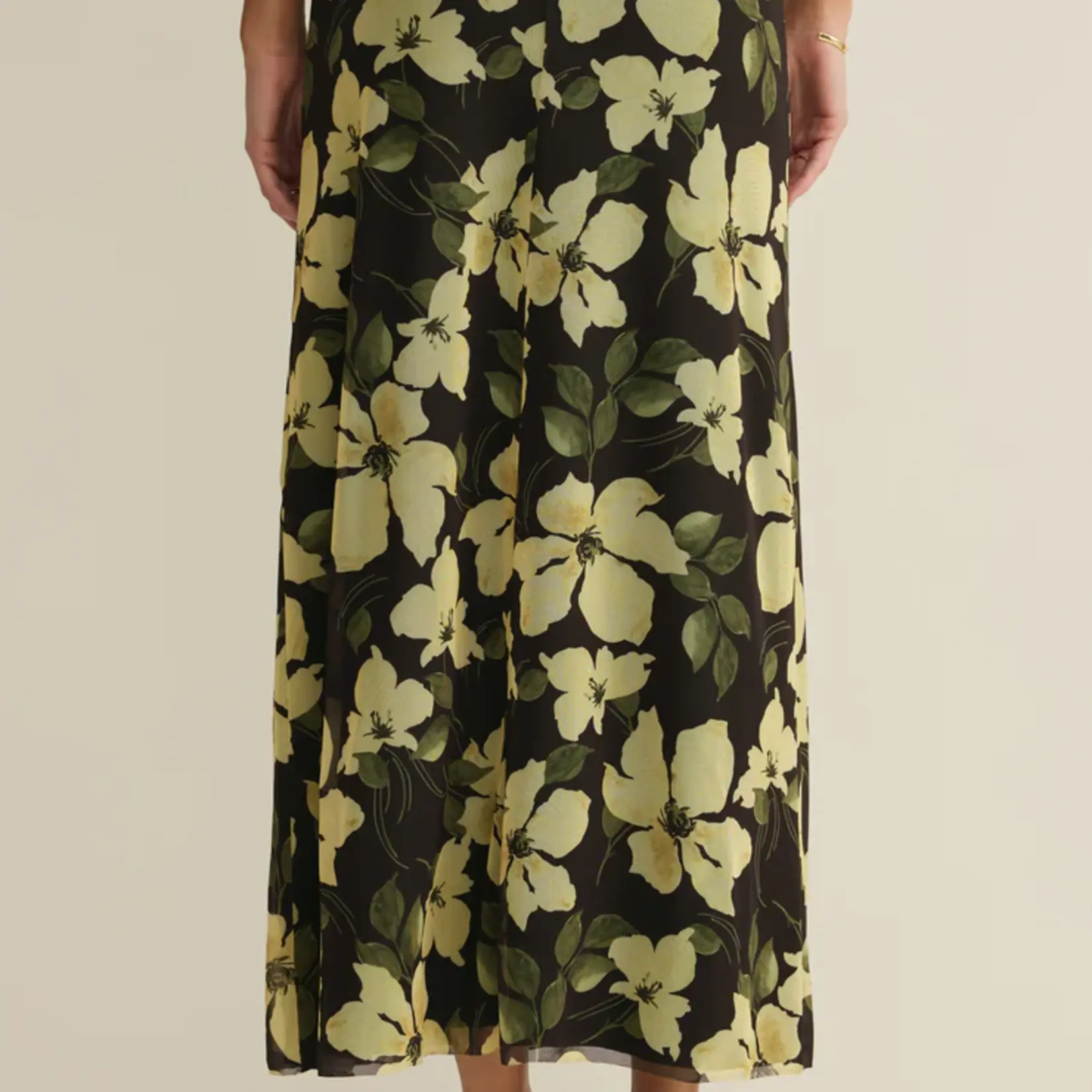 Z Supply Eda Ren Floral Mesh Midi Skirt