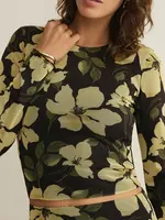 Z Supply Taysha Ren Floral Mesh Top