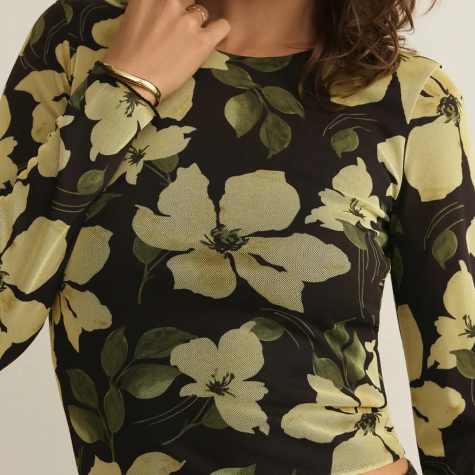 Z Supply Taysha Ren Floral Mesh Top