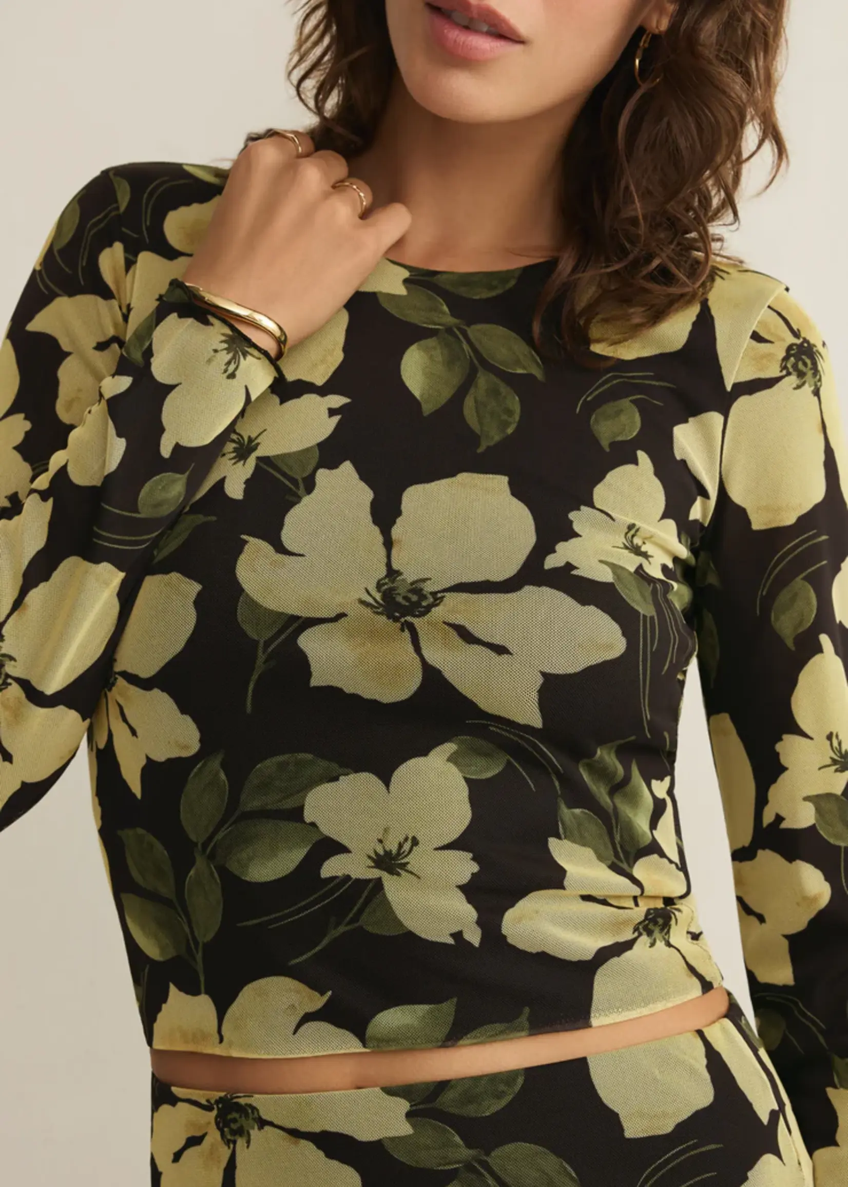 Z Supply Taysha Ren Floral Mesh Top