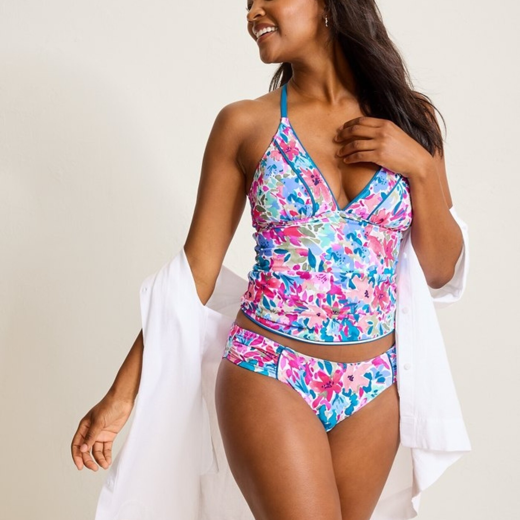 Tommy Bahama Watercolor Floral Rev Tankini