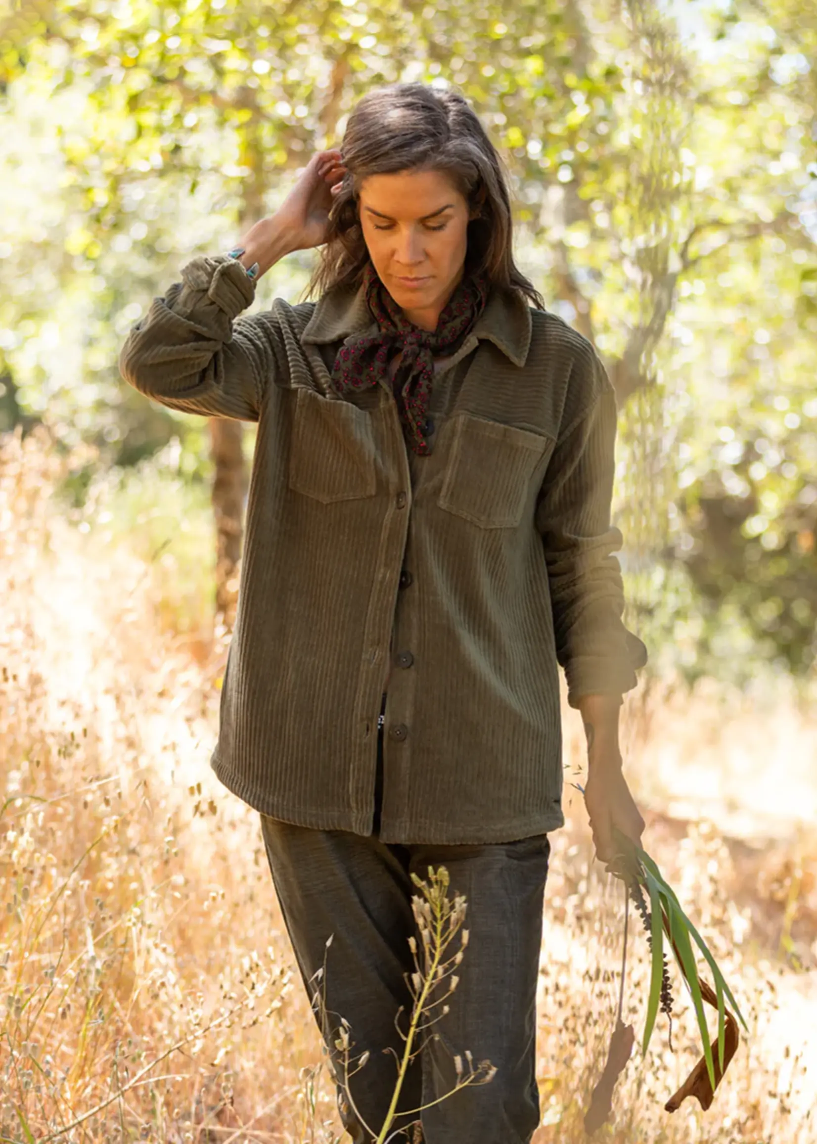 Hudson Stretch Cord Shacket