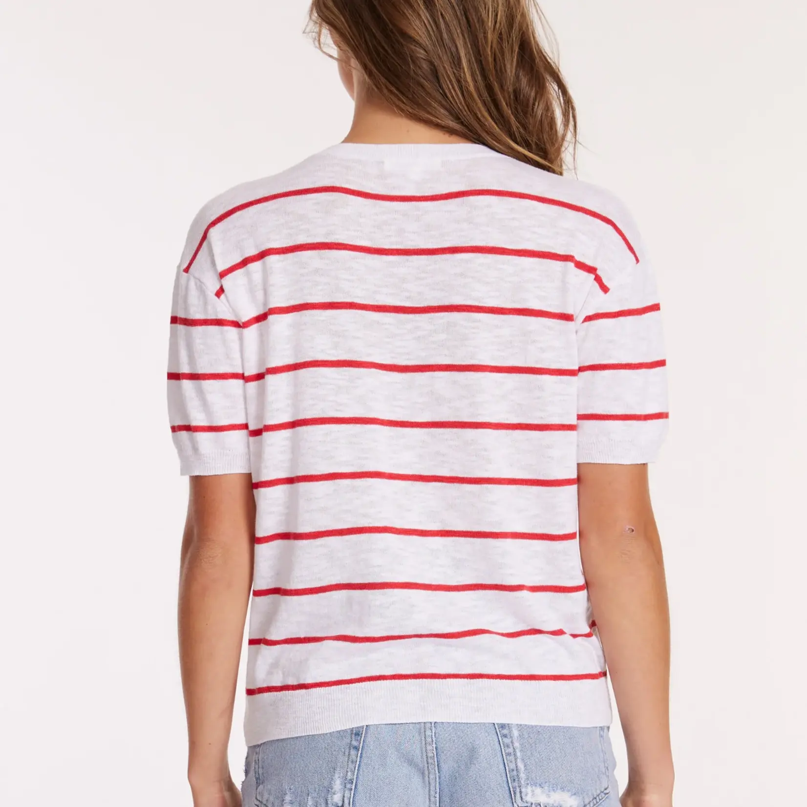 Mododoc Stripe V/Neck Sweater