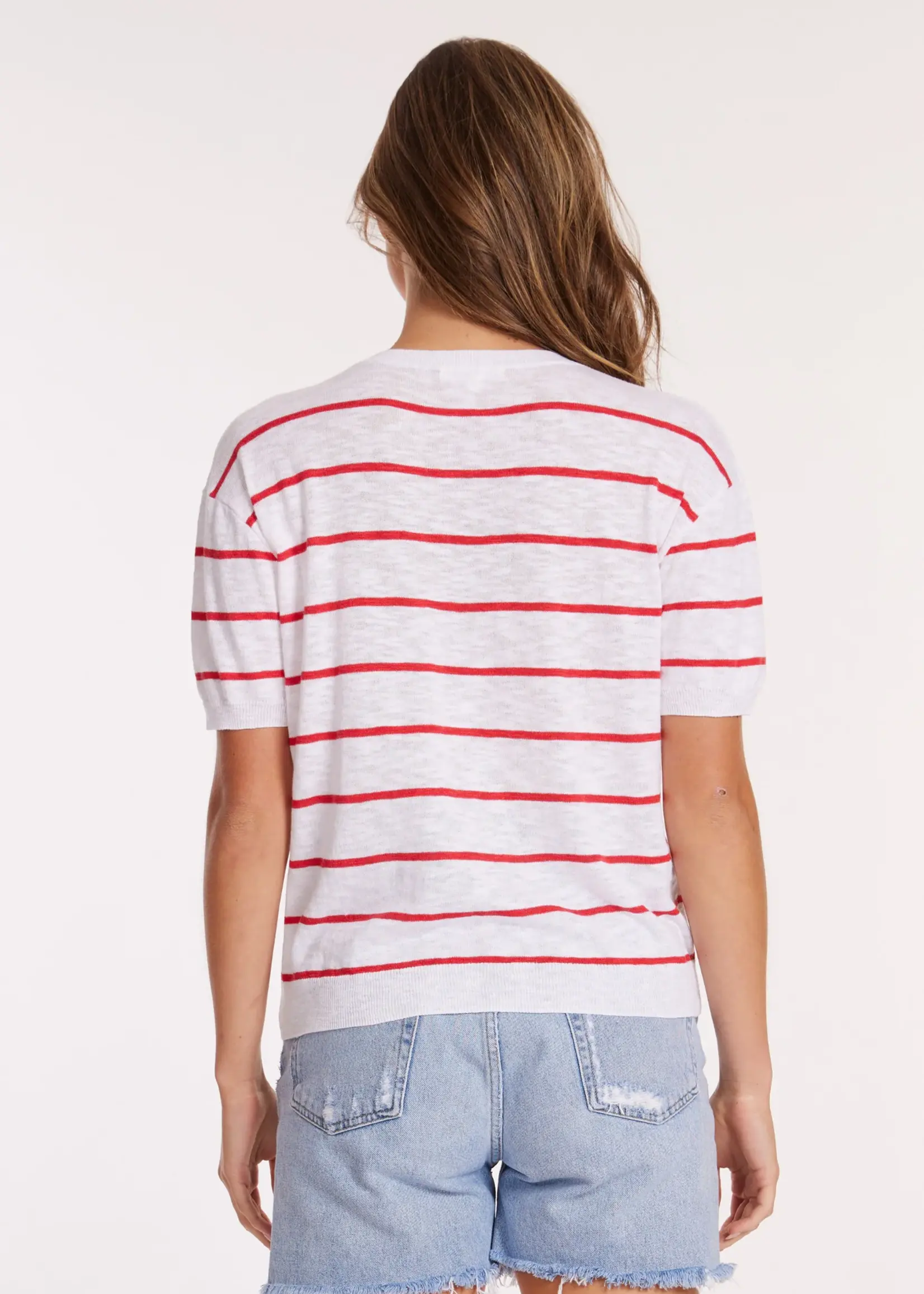 Mododoc Stripe V/Neck Sweater