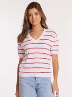 Mododoc Stripe V/Neck Sweater