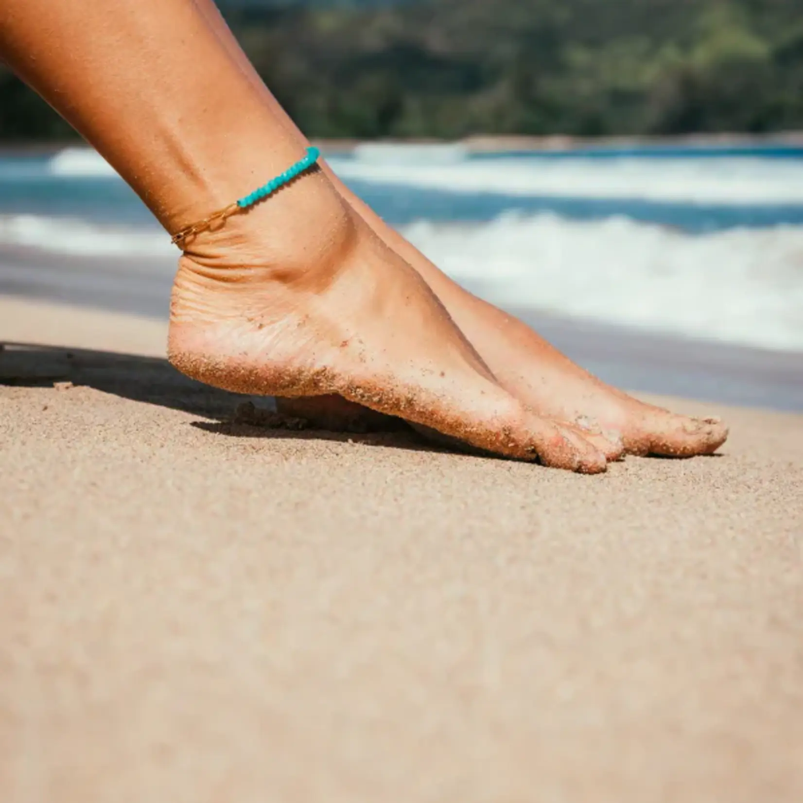 Paloma Anklet ~ Salty Babes - Sky Blue