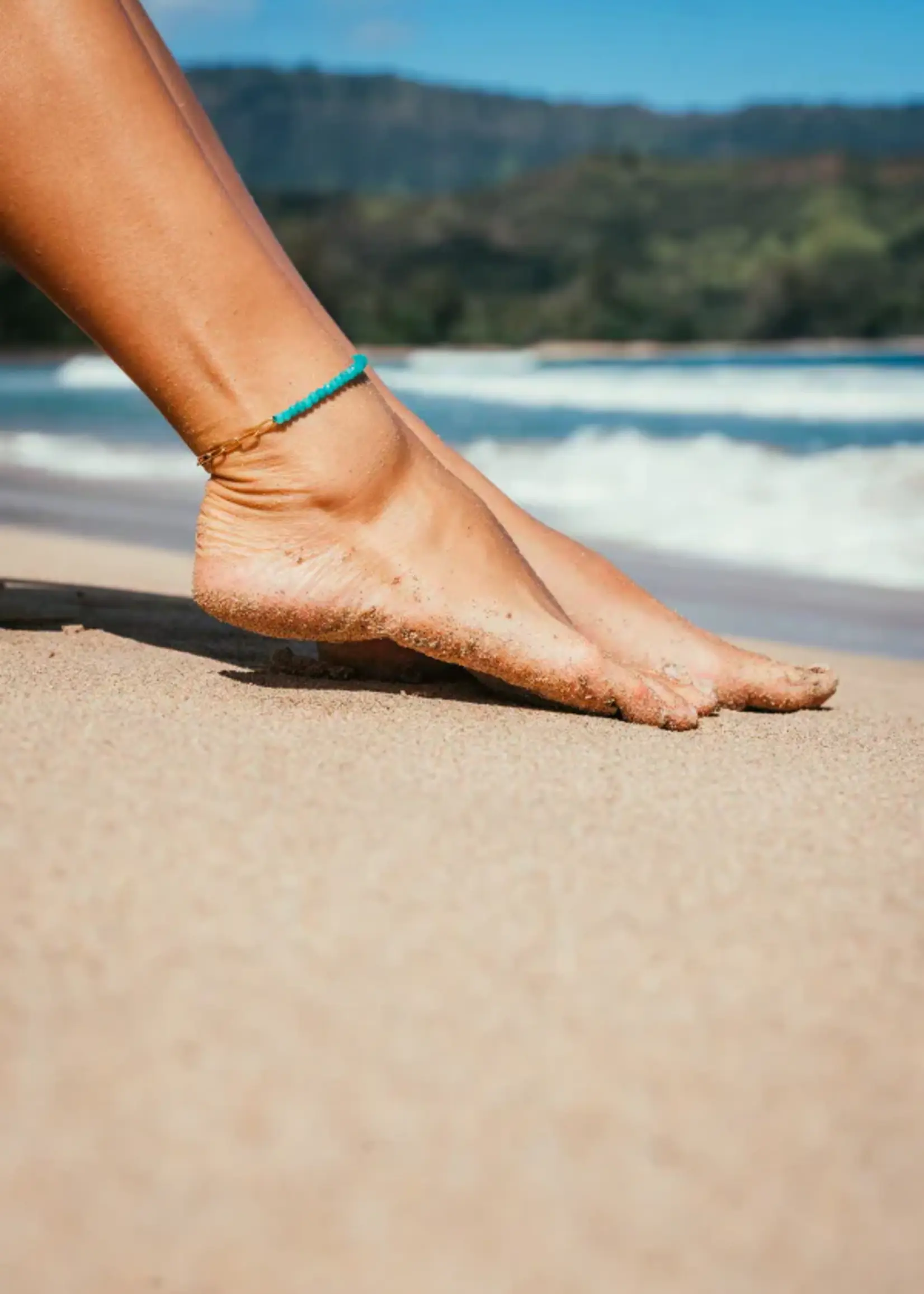 Paloma Anklet ~ Salty Babes - Sky Blue