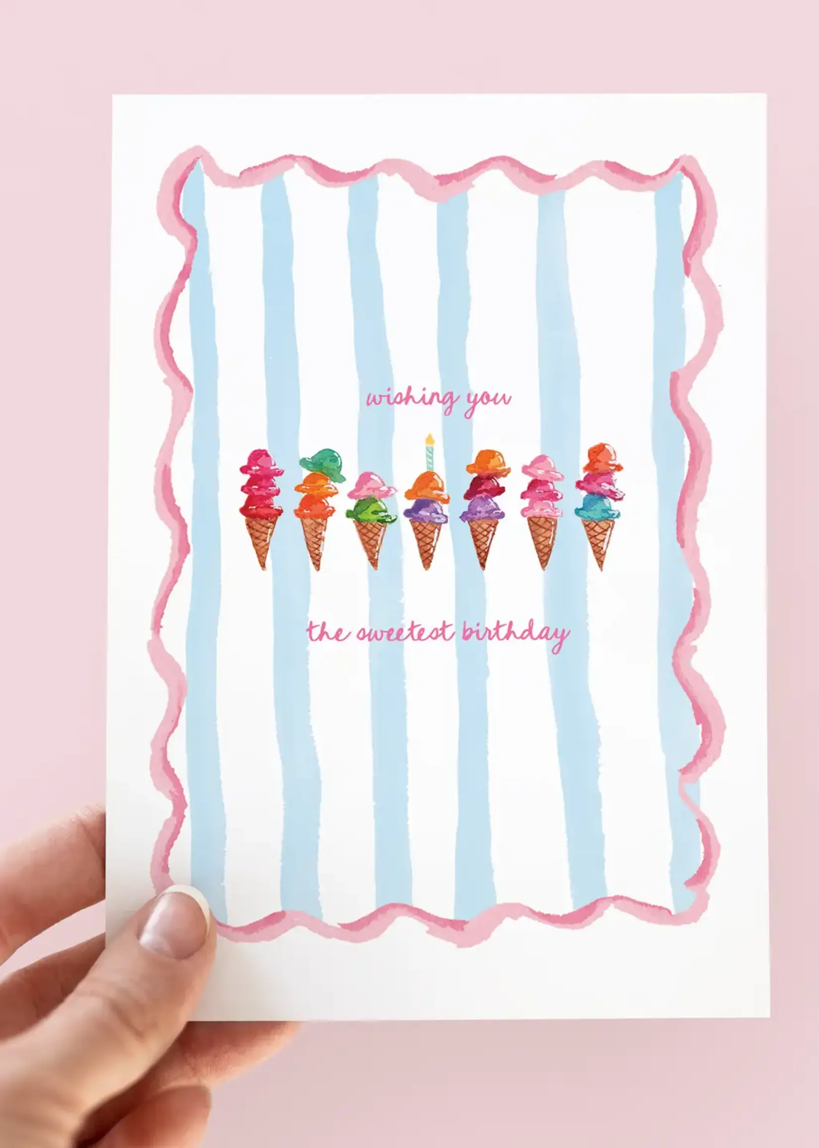 Sweetest Birthday Ice Cream Greeting Card