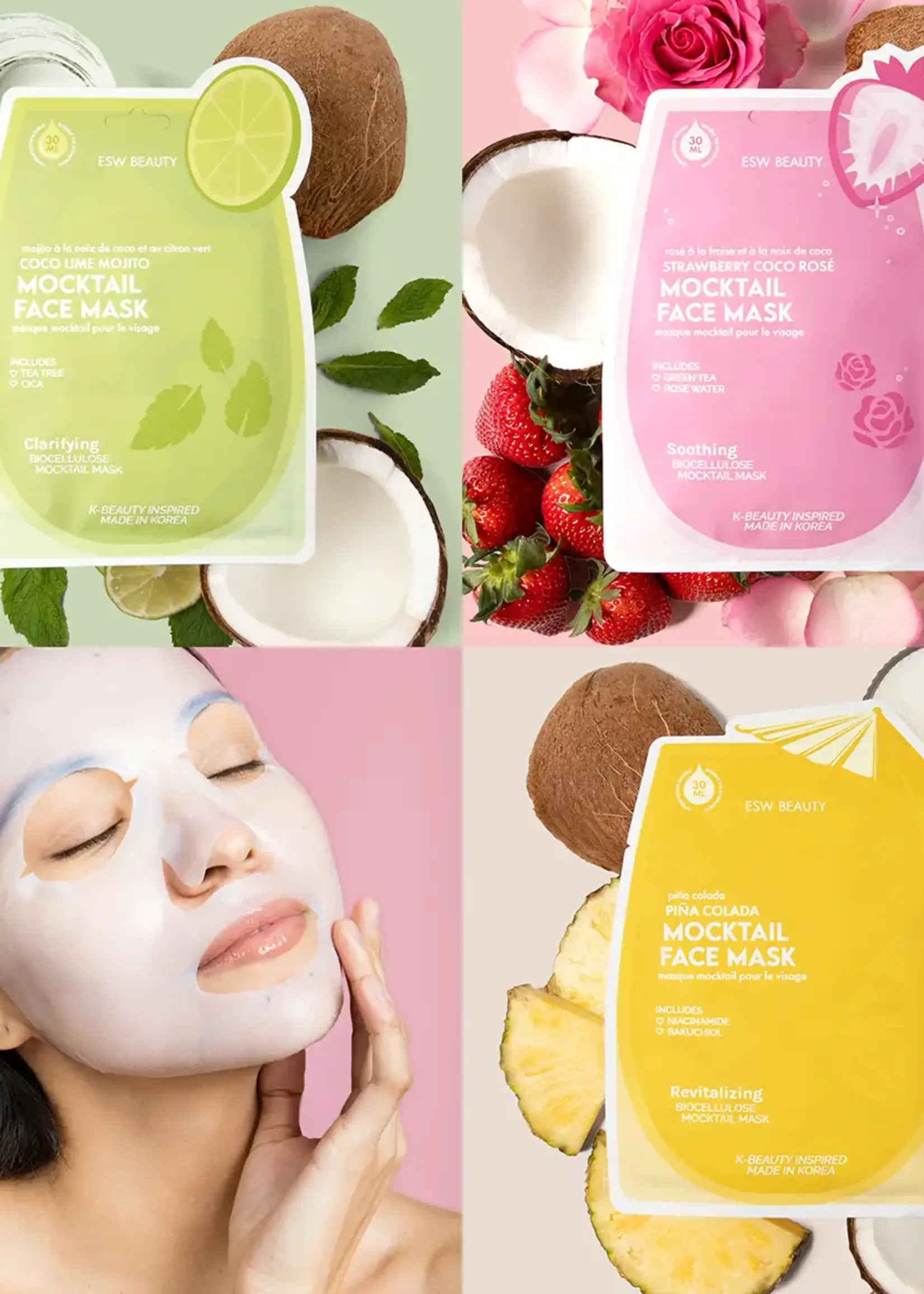 Mocktail Biocellulose Face Mask Set