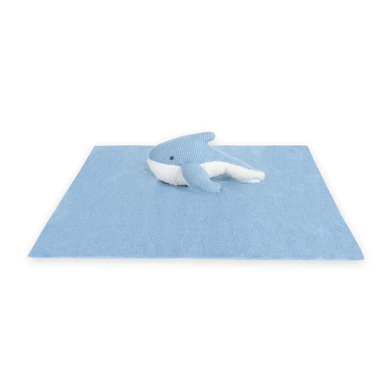 Blue Whale - Organic Baby Lovey Security Blanket