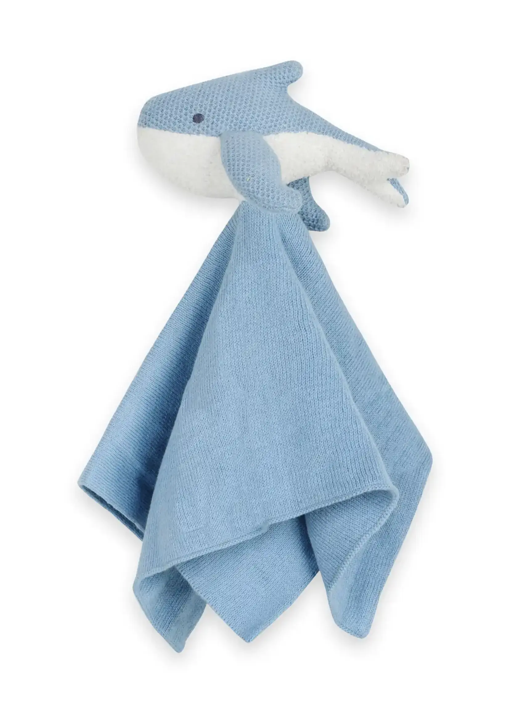 Blue Whale - Organic Baby Lovey Security Blanket