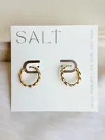 Wavy Hoop Earrings | 18k Gold