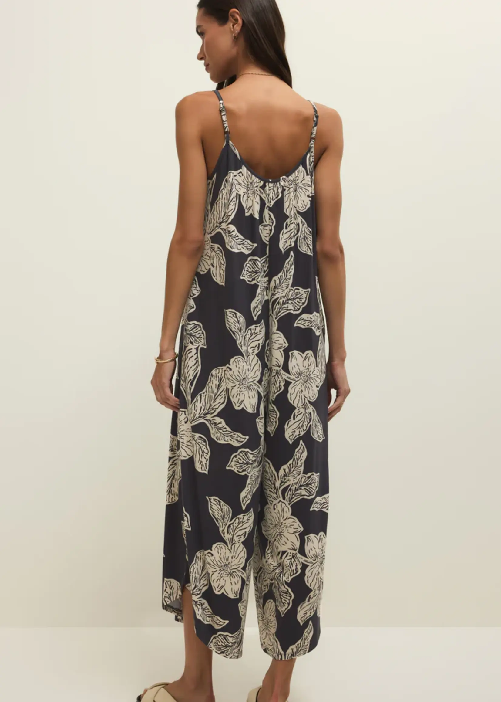 Z Supply Flared Asha Floral Jumpsuit