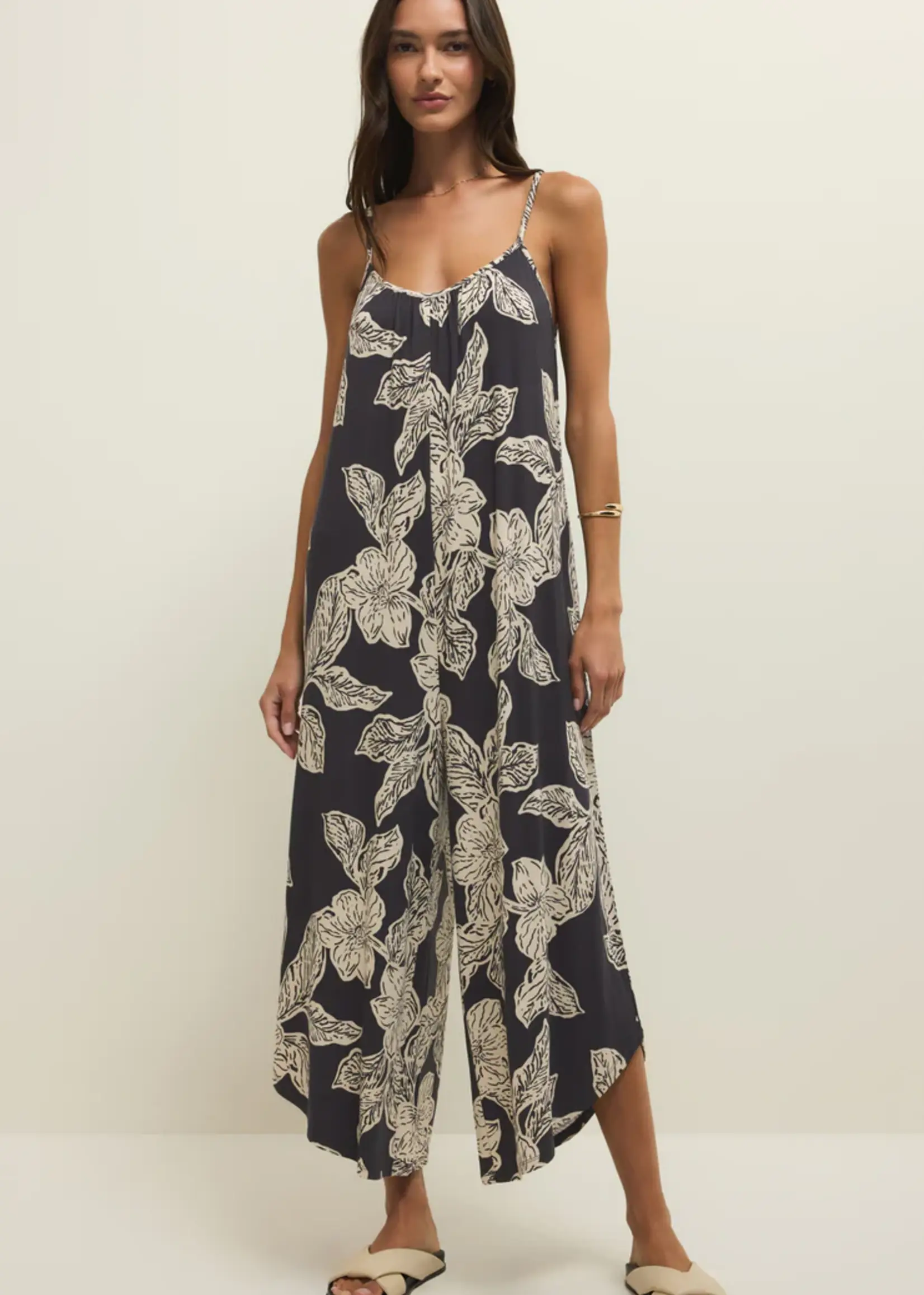 Z Supply Flared Asha Floral Jumpsuit
