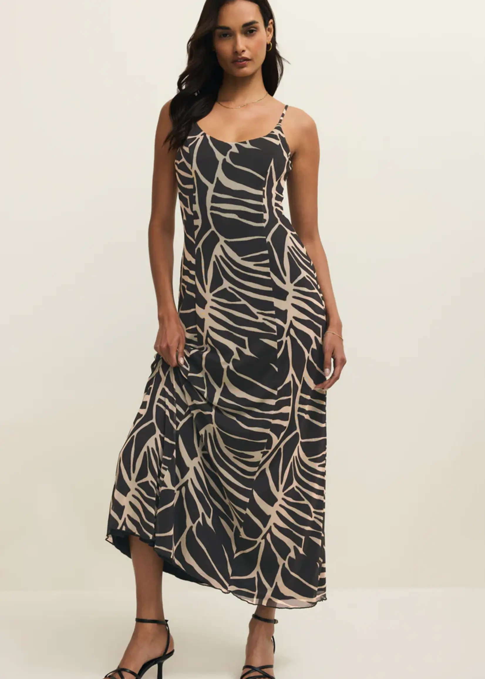Z Supply Charisma Tova Palm Midi Dress