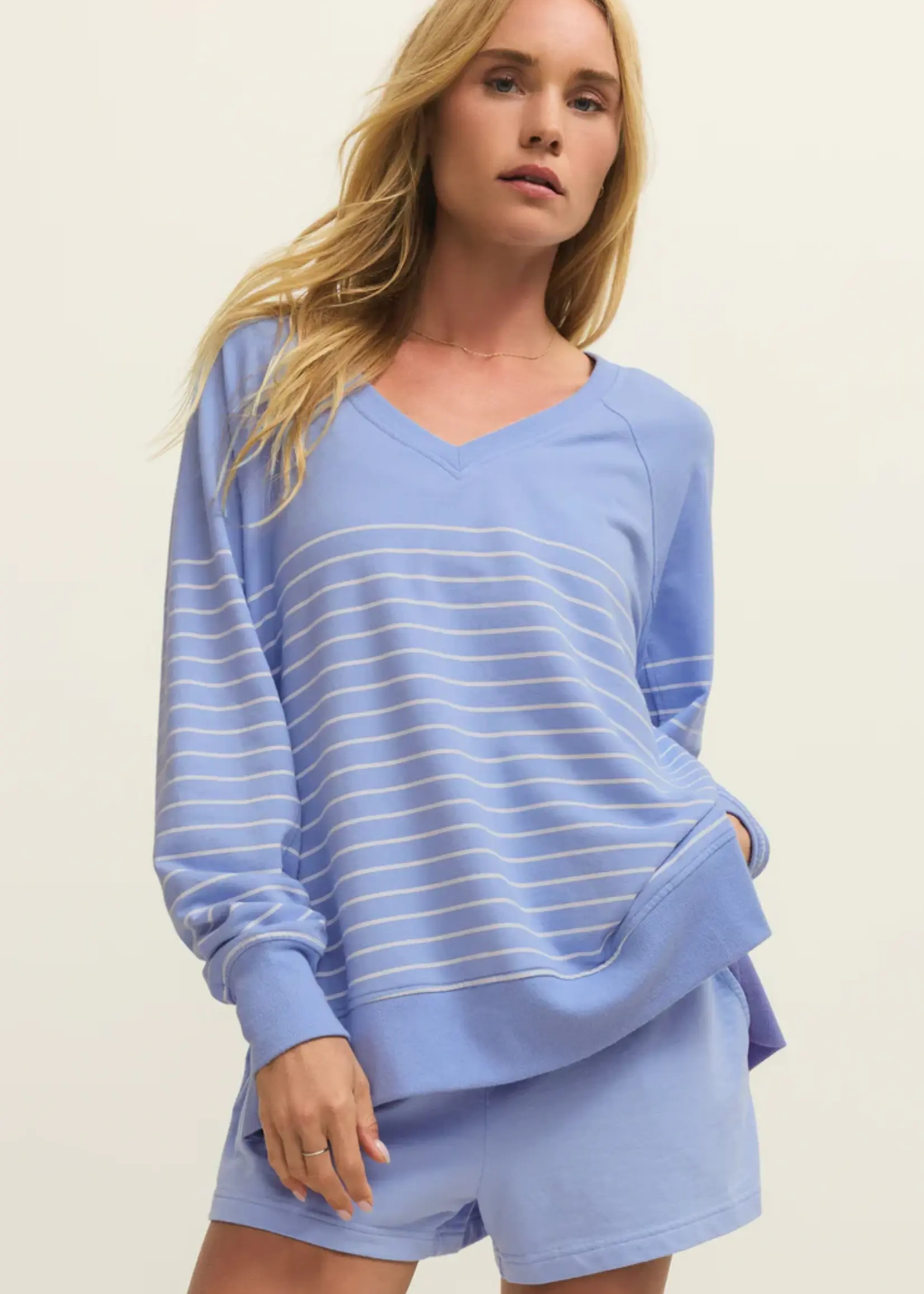 Z Supply Weekender Stripe V Neck