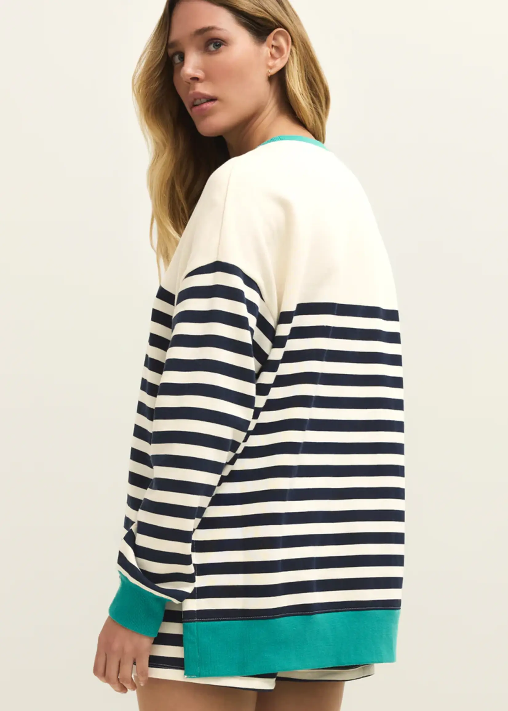 Z Supply Layer Up Stripe Sweatshirt