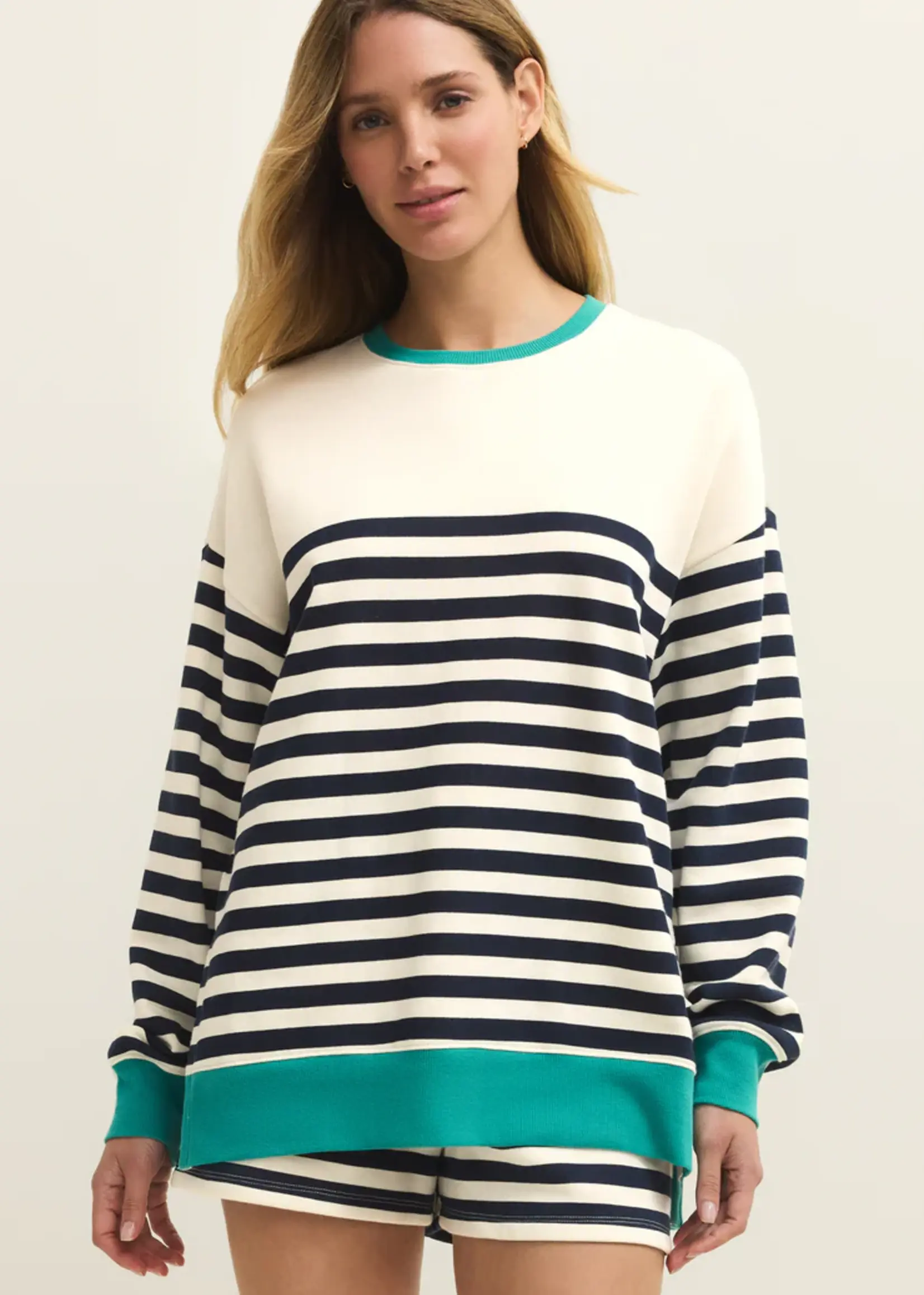 Z Supply Layer Up Stripe Sweatshirt