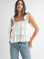 Tiered Top w/ Lace Straps