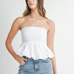 Smocked Lace Hem Top