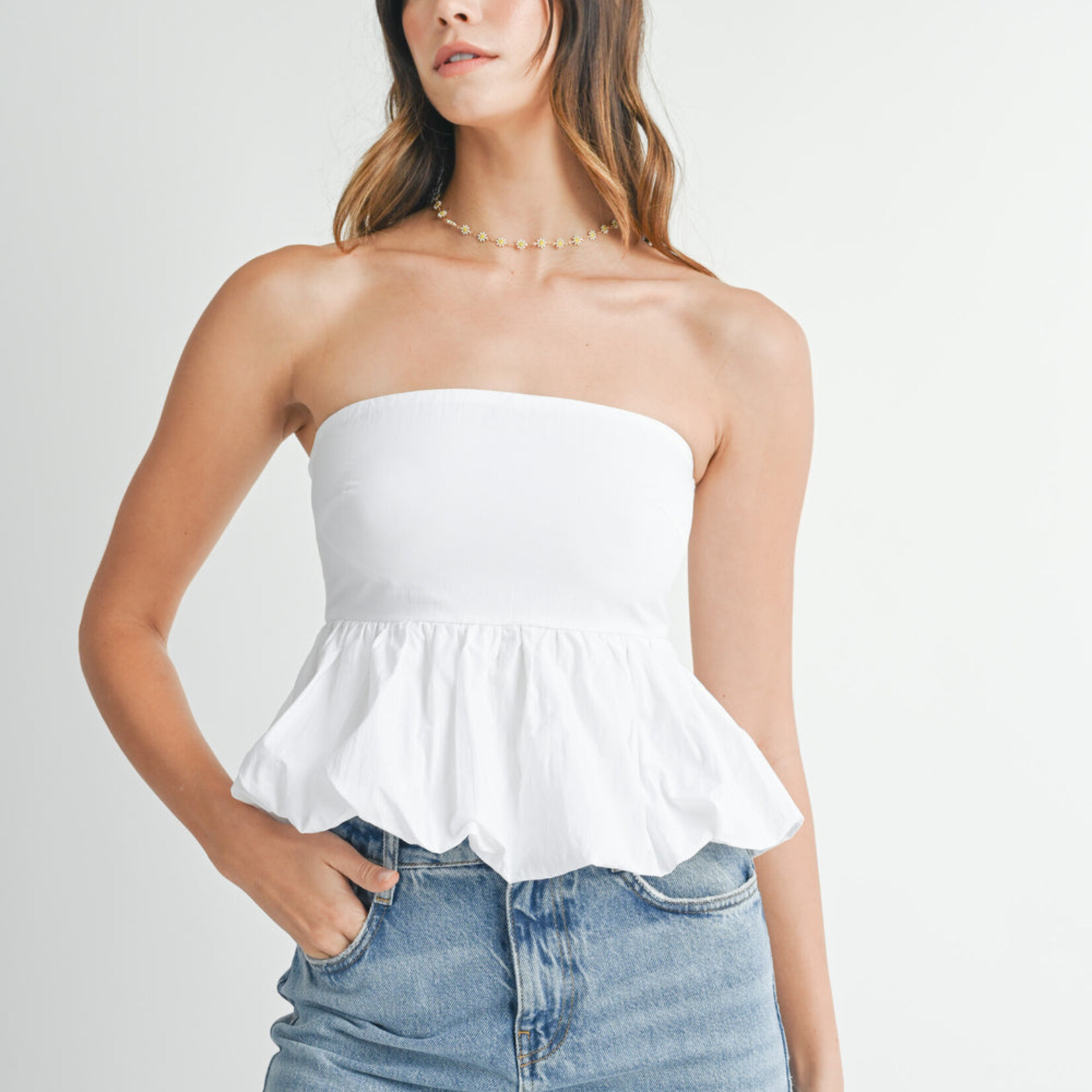 Smocked Lace Hem Top