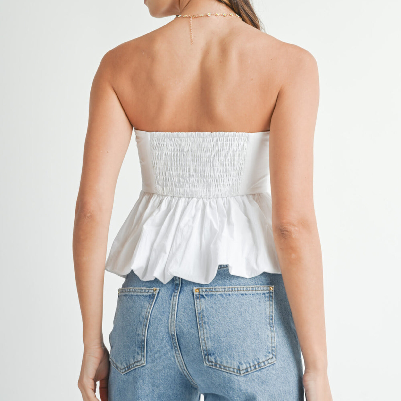 Smocked Lace Hem Top