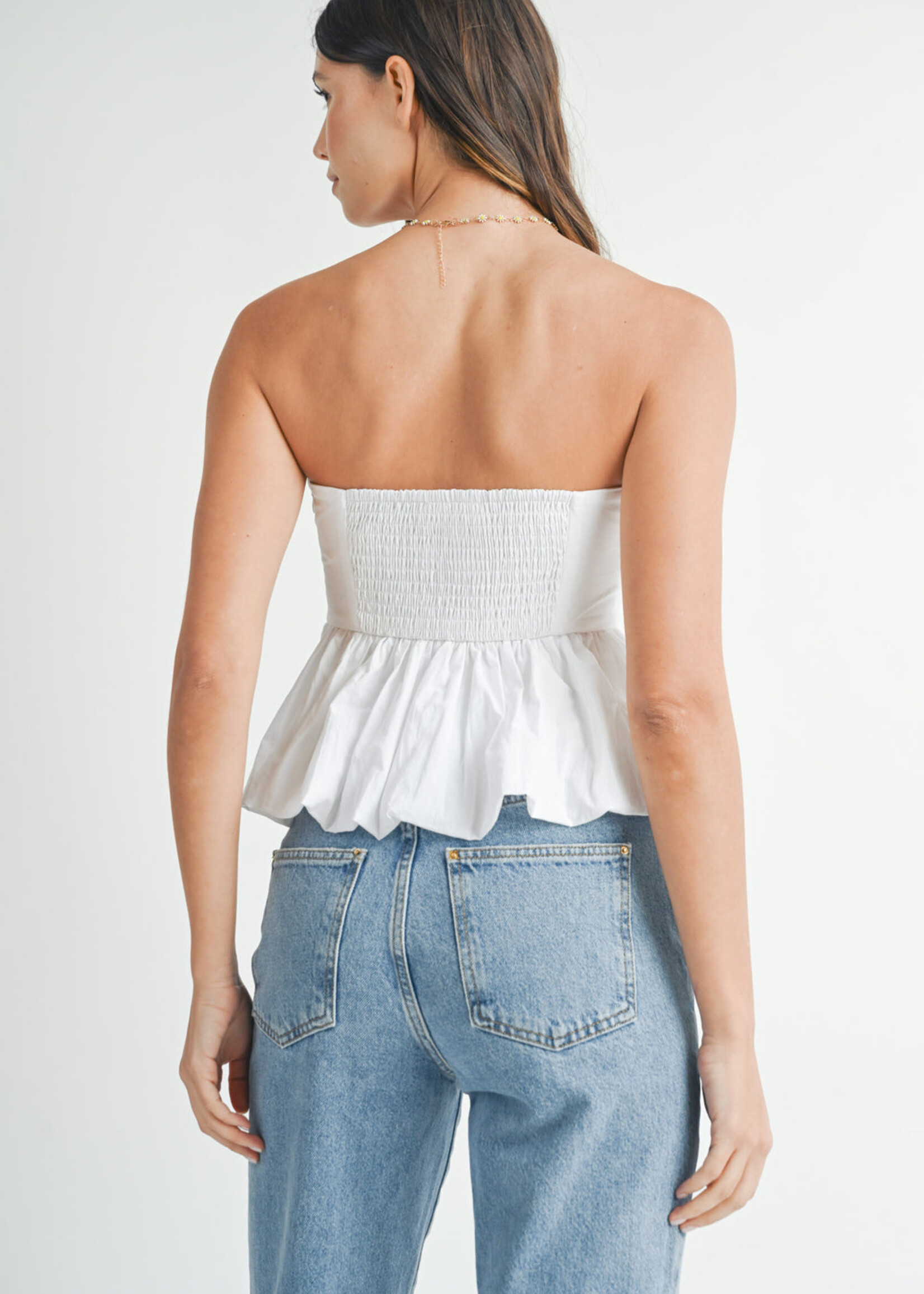 Smocked Lace Hem Top