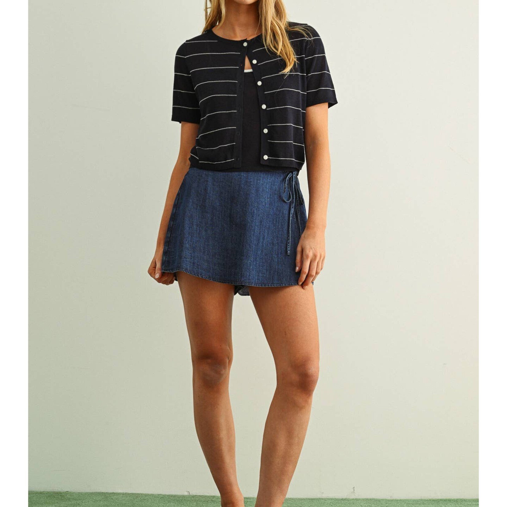 Chambray Denim Skort