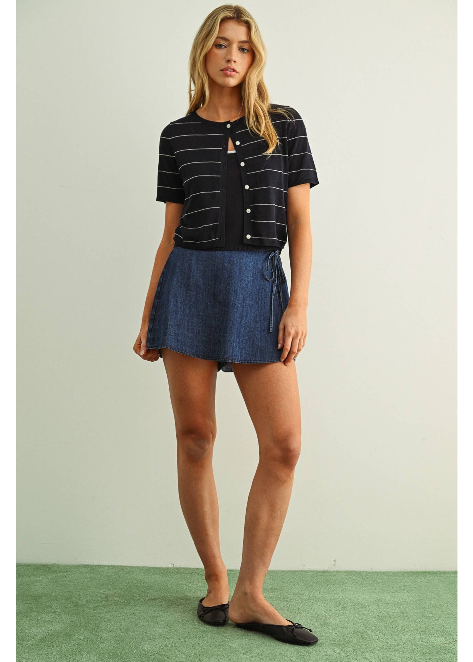 Chambray Denim Skort