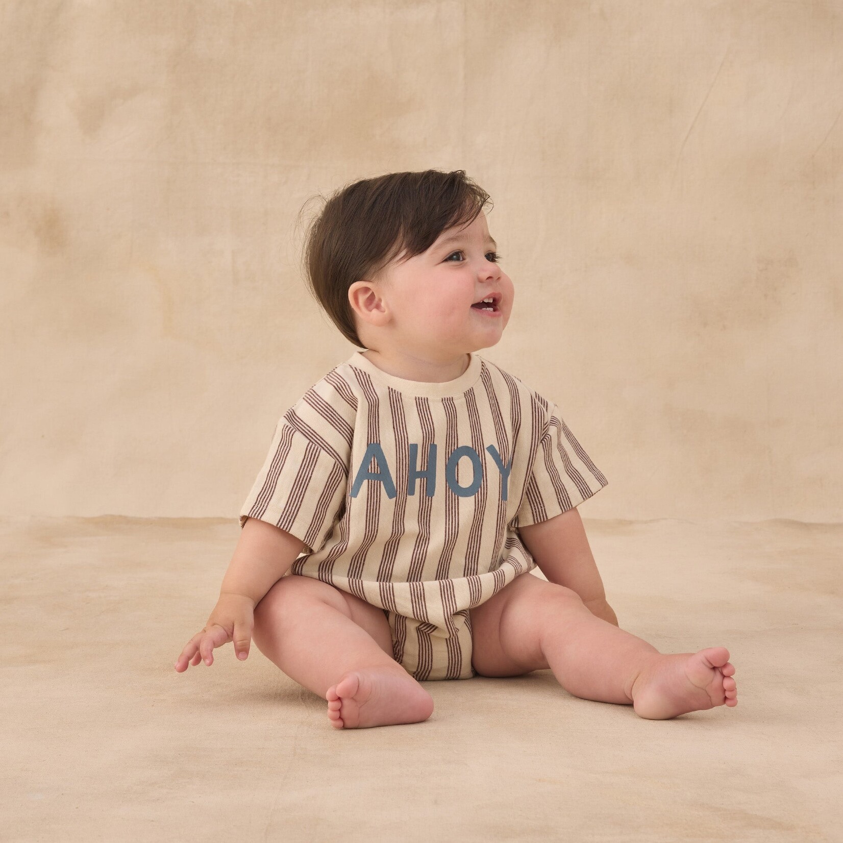 Rylee + Cru LLC RELAXED BUBBLE ROMPER AHOY