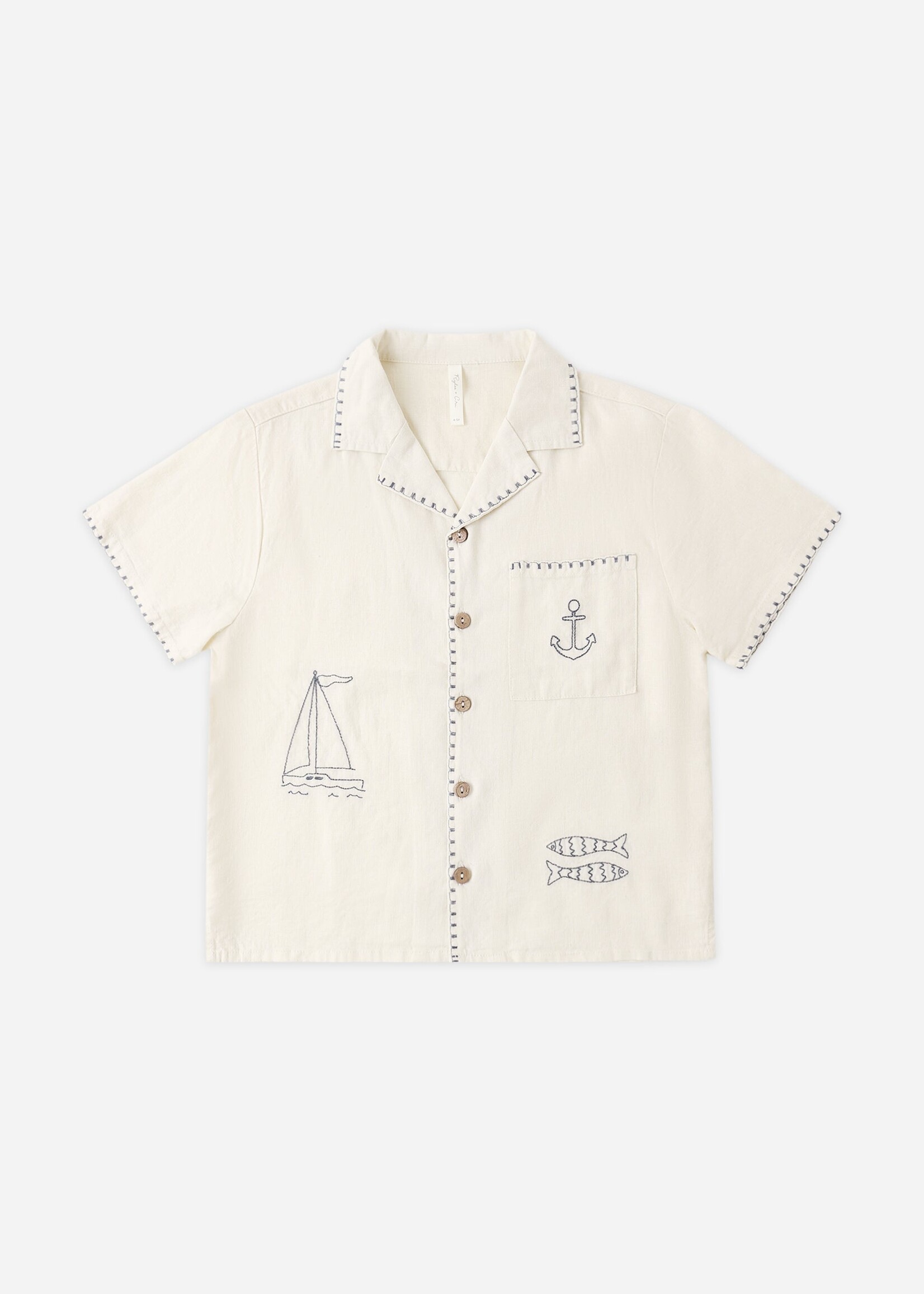 Rylee + Cru LLC LAPEL COLLAR SHIRT SAILOR