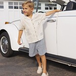 Rylee + Cru LLC PERRY SHORT MARINE GINGHAM