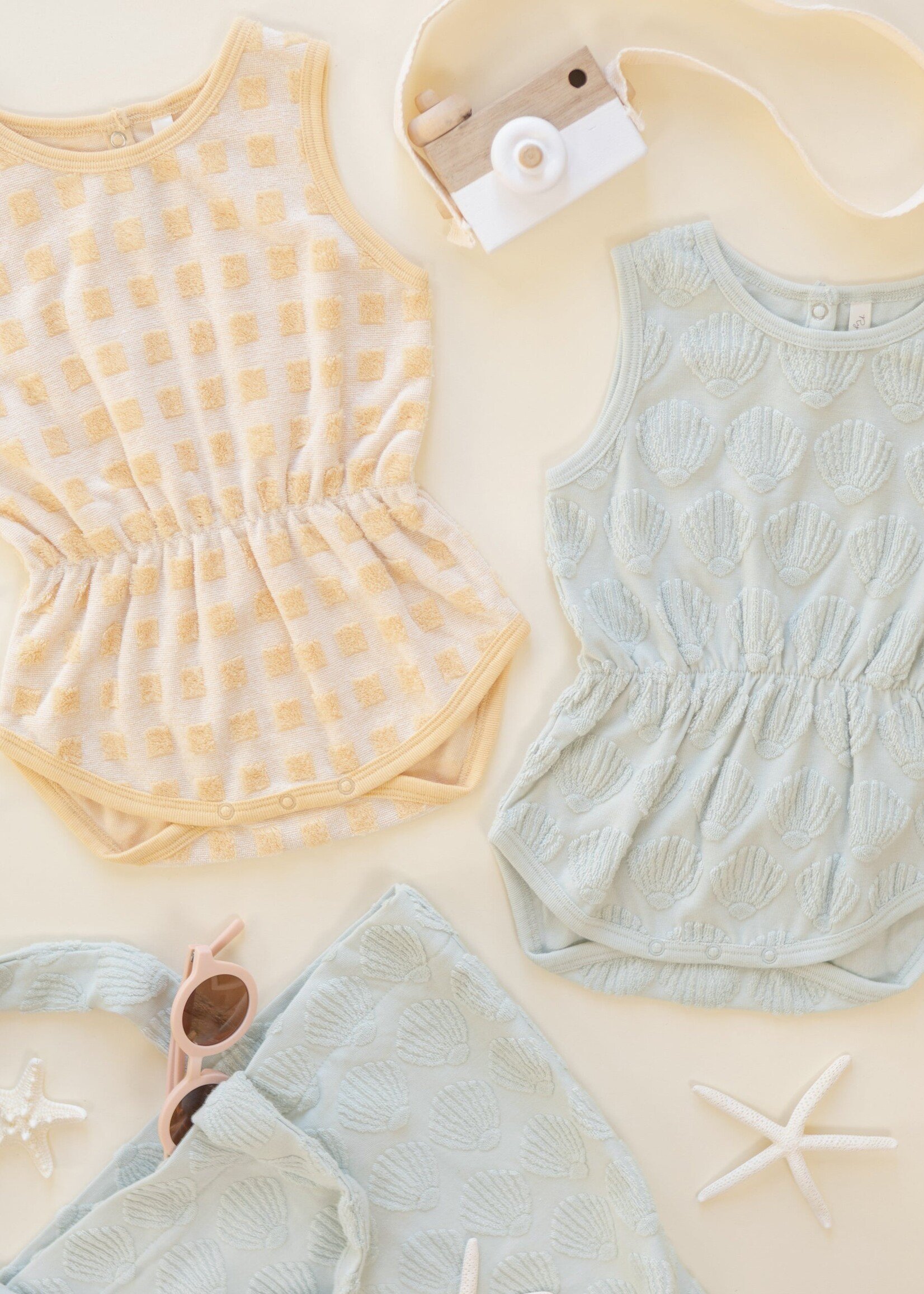 Rylee + Cru LLC CINCH PLAYSUIT SEASHELLS