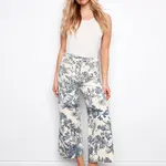 Charlie B Printed Cropped Patch Pocket Flare
