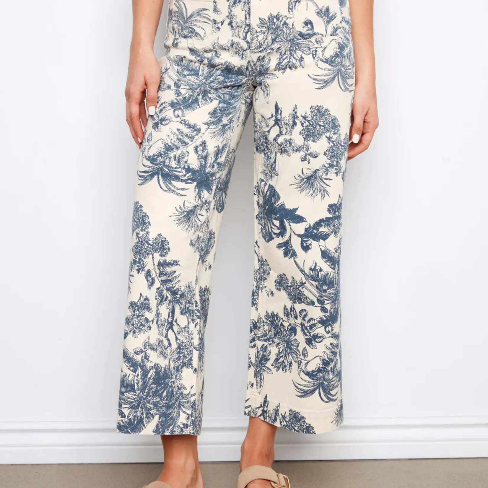 Charlie B Printed Cropped Patch Pocket Flare