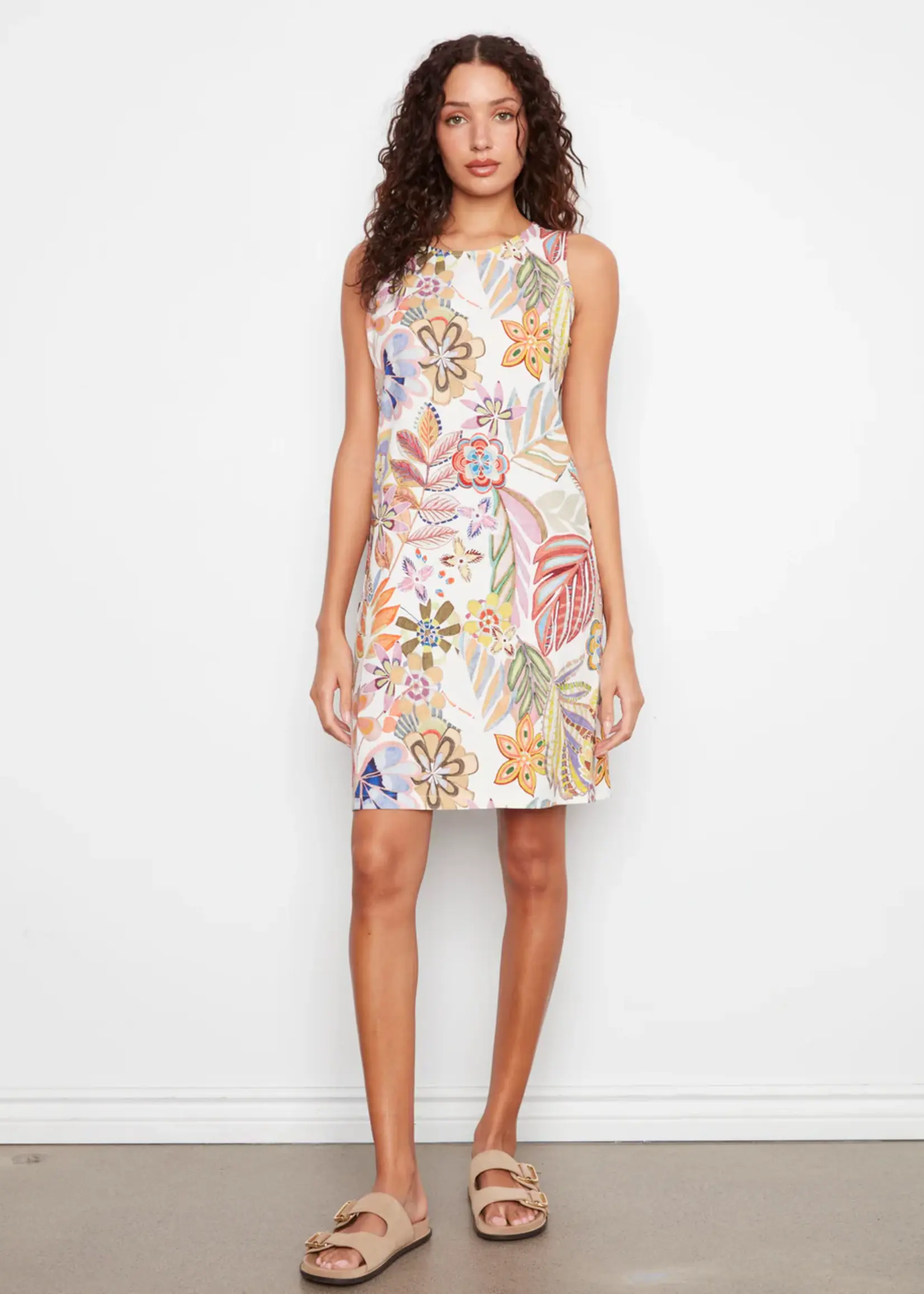 Charlie B Printed Sleeveless Shift Dress