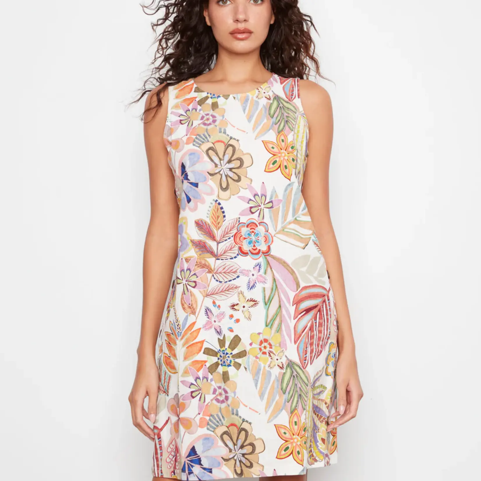 Charlie B Printed Sleeveless Shift Dress