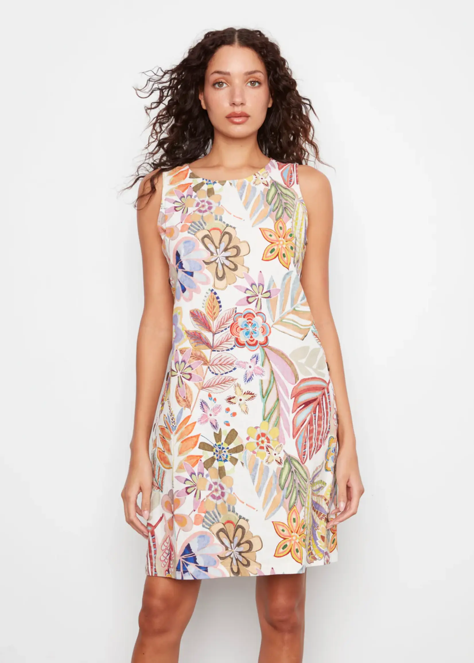 Charlie B Printed Sleeveless Shift Dress
