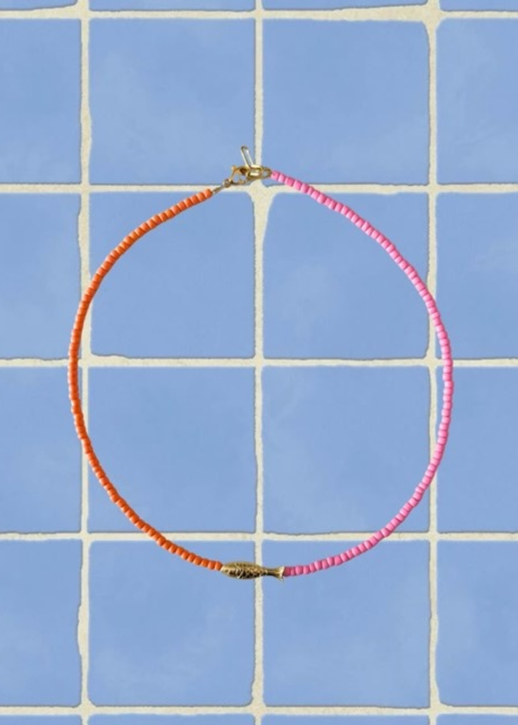 driftaway jewelry Beaded Fish Two Tone Necklace