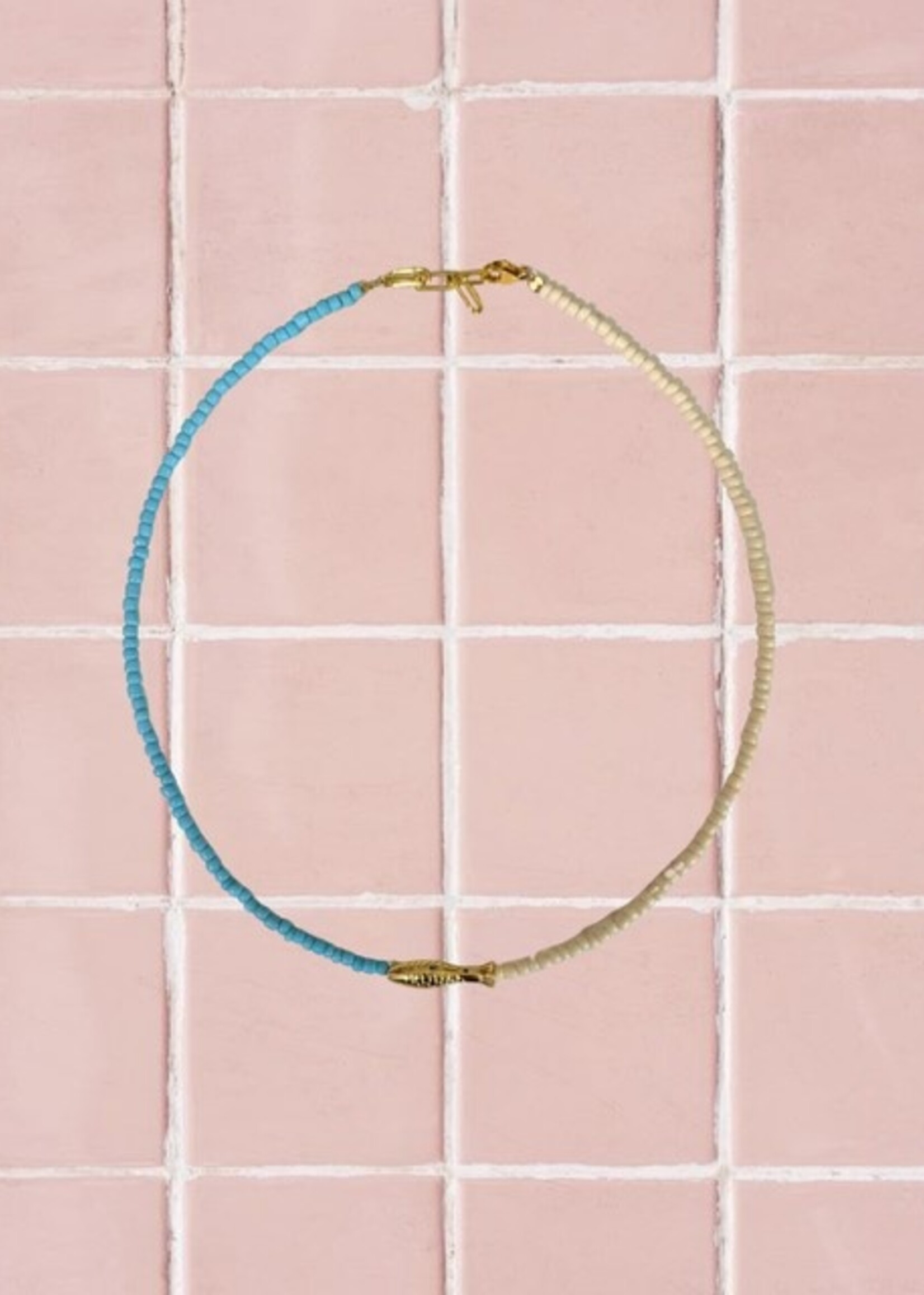 driftaway jewelry Beaded Fish Two Tone Necklace