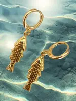 driftaway jewelry Finn Fish Huggie Earrings
